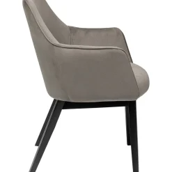 Chaise A. Acc. Modino Velours Gris