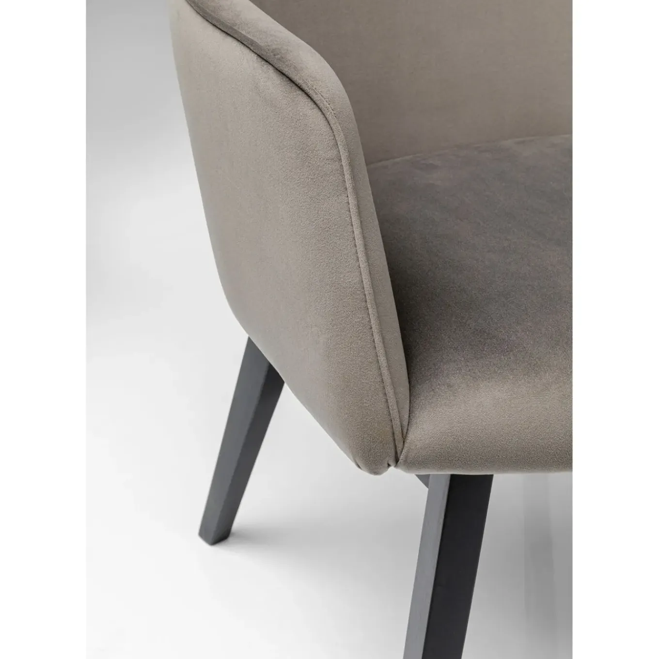 Chaise A. Acc. Modino Velours Gris
