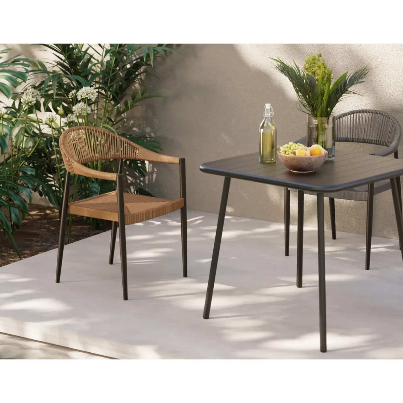 Chaise A. Acc. Palma Gris