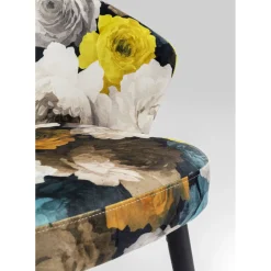 Chaise A. Acc. Peony Flower Jaune