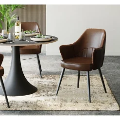 Chaise A. Acc. Rumba.Cuir Marron