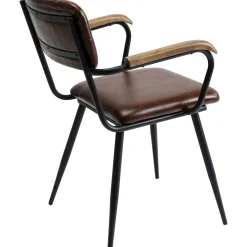 Chaise A. Acc. Salsa.Cuir Marron