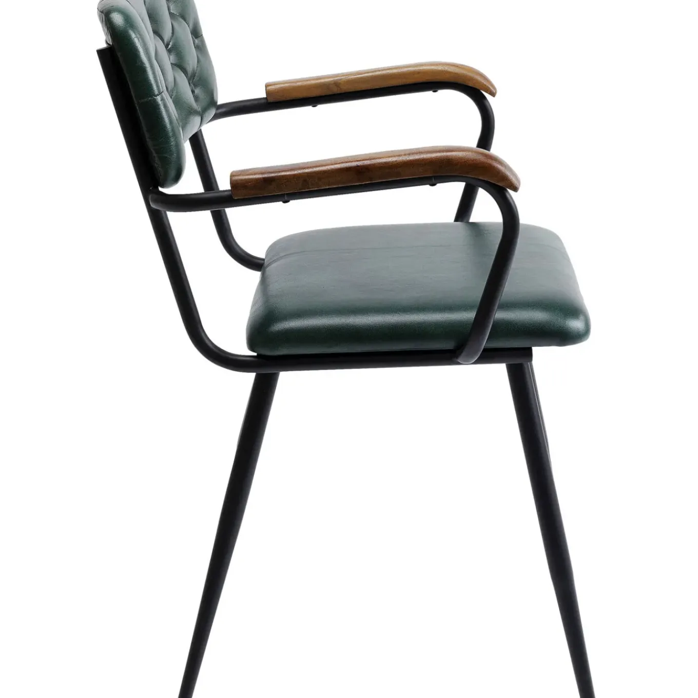 Chaise A. Acc. Salsa.Cuir Vert Fonce