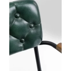 Chaise A. Acc. Salsa.Cuir Vert Fonce