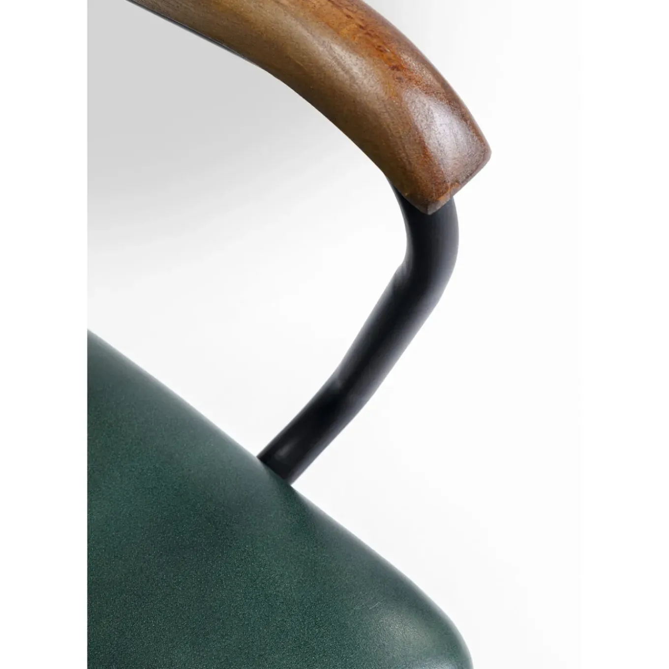 Chaise A. Acc. Salsa.Cuir Vert Fonce