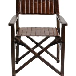 Chaise A. Acc. Twist Cuir Marron