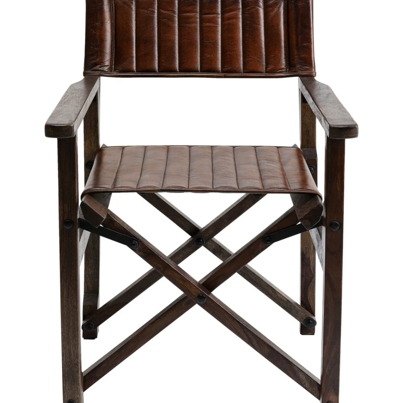 Chaise A. Acc. Twist Cuir Marron