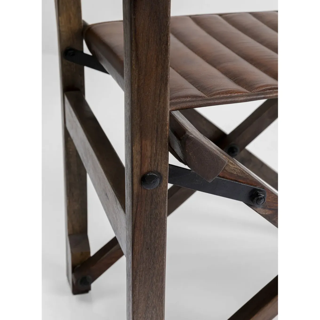 Chaise A. Acc. Twist Cuir Marron