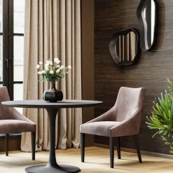 Chaise Black Mode Velours Gris
