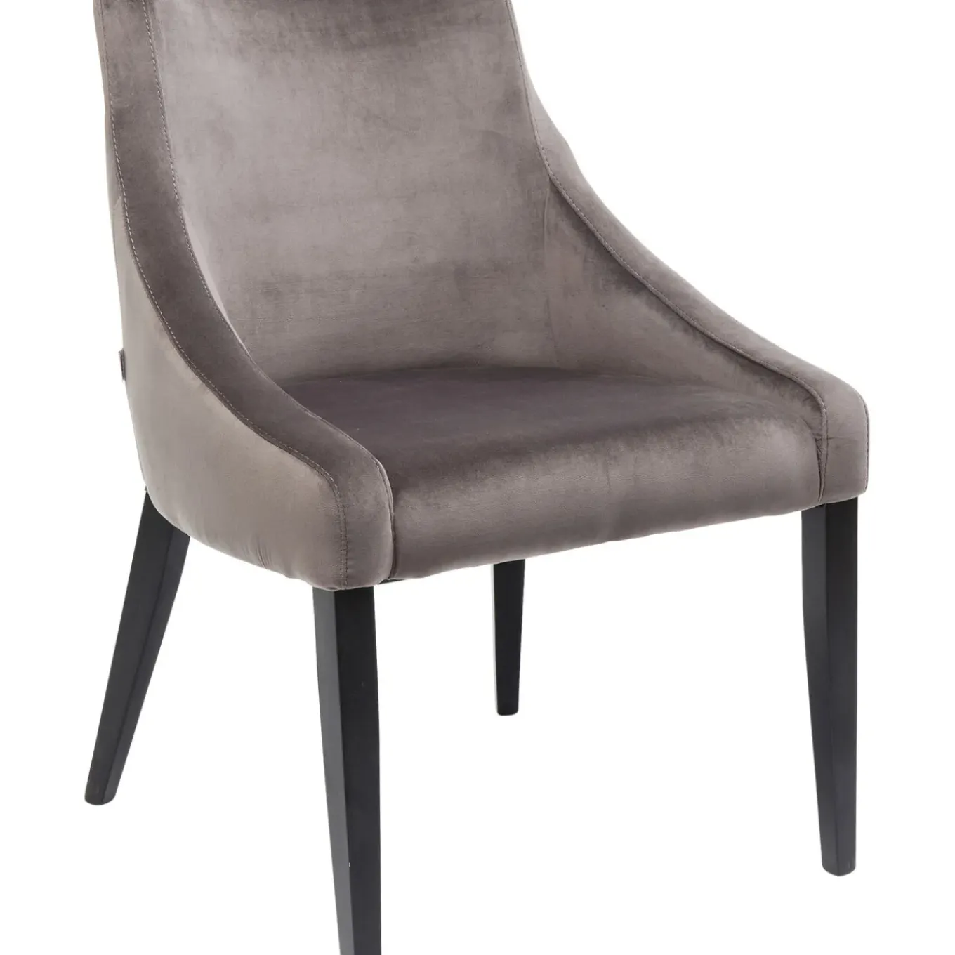 Chaise Black Mode Velours Gris