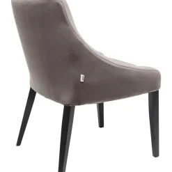 Chaise Black Mode Velours Gris