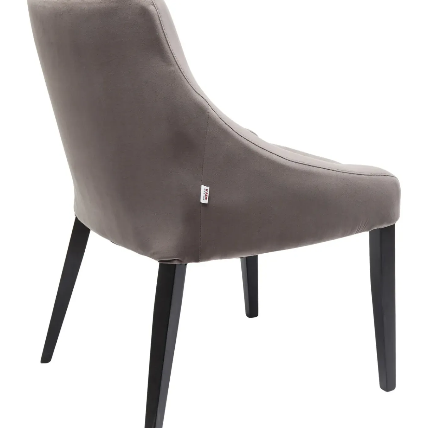 Chaise Black Mode Velours Gris