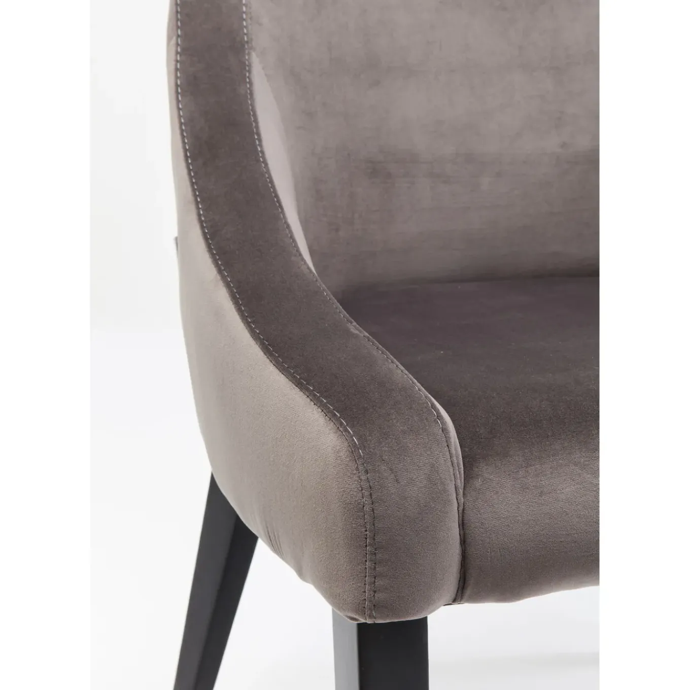 Chaise Black Mode Velours Gris