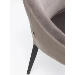 Chaise Black Mode Velours Gris
