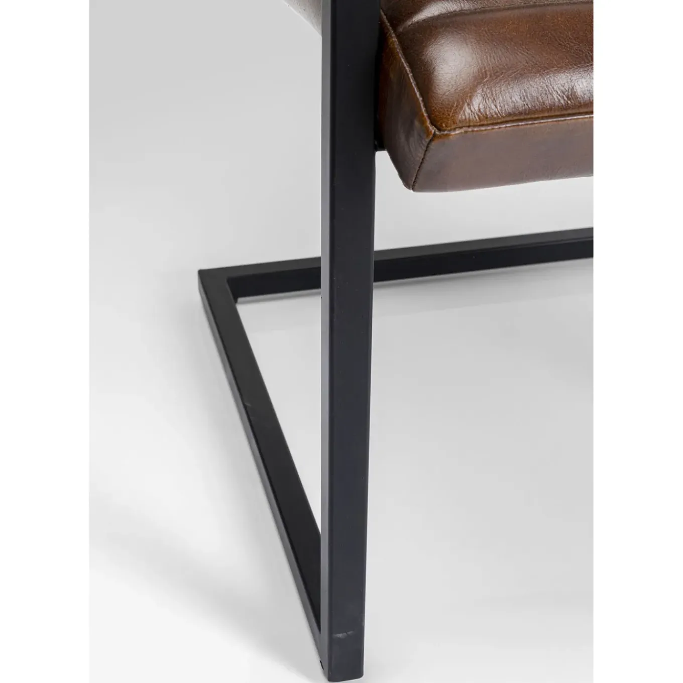 Chaise Cantilever Lola Cuir Marron