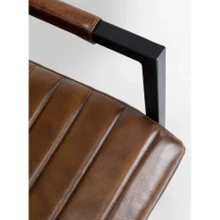 Chaise Cantilever Lola Cuir Marron