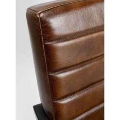 Chaise Cantilever Lola Cuir Marron