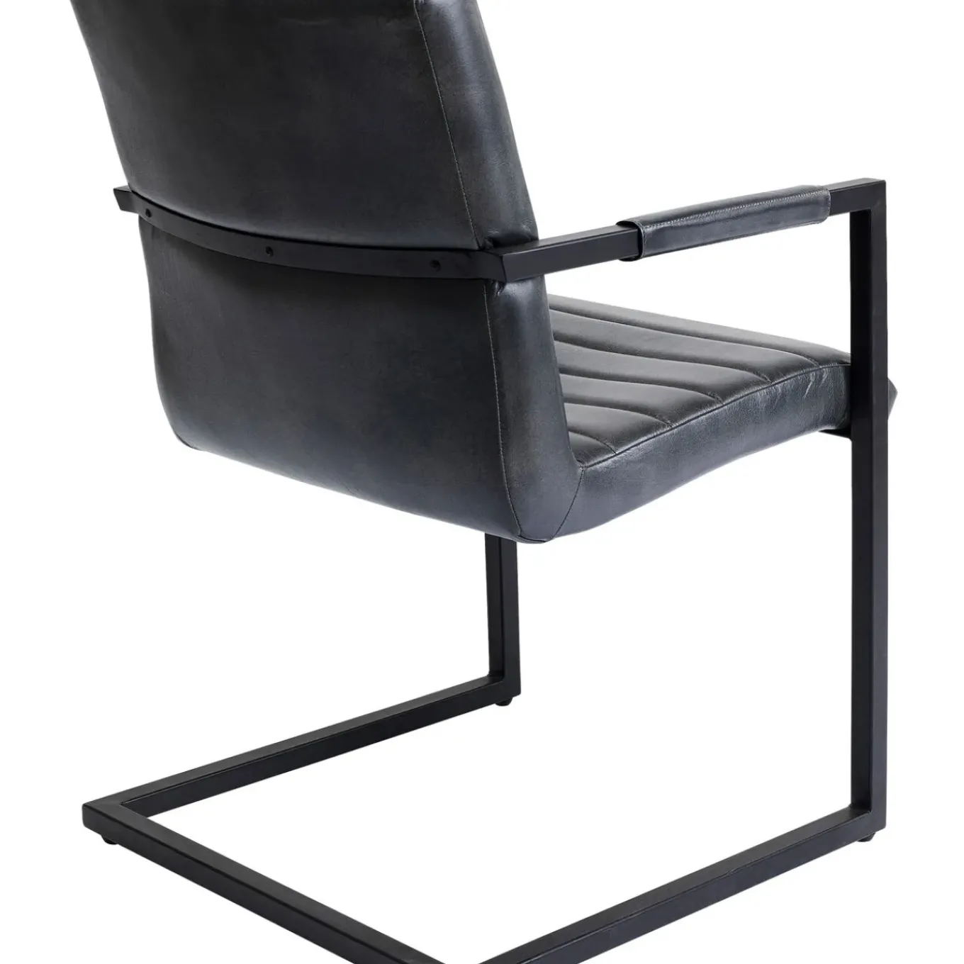 Chaise Cantilever Lola Cuir Gris
