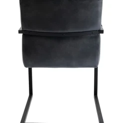 Chaise Cantilever Lola Cuir Gris