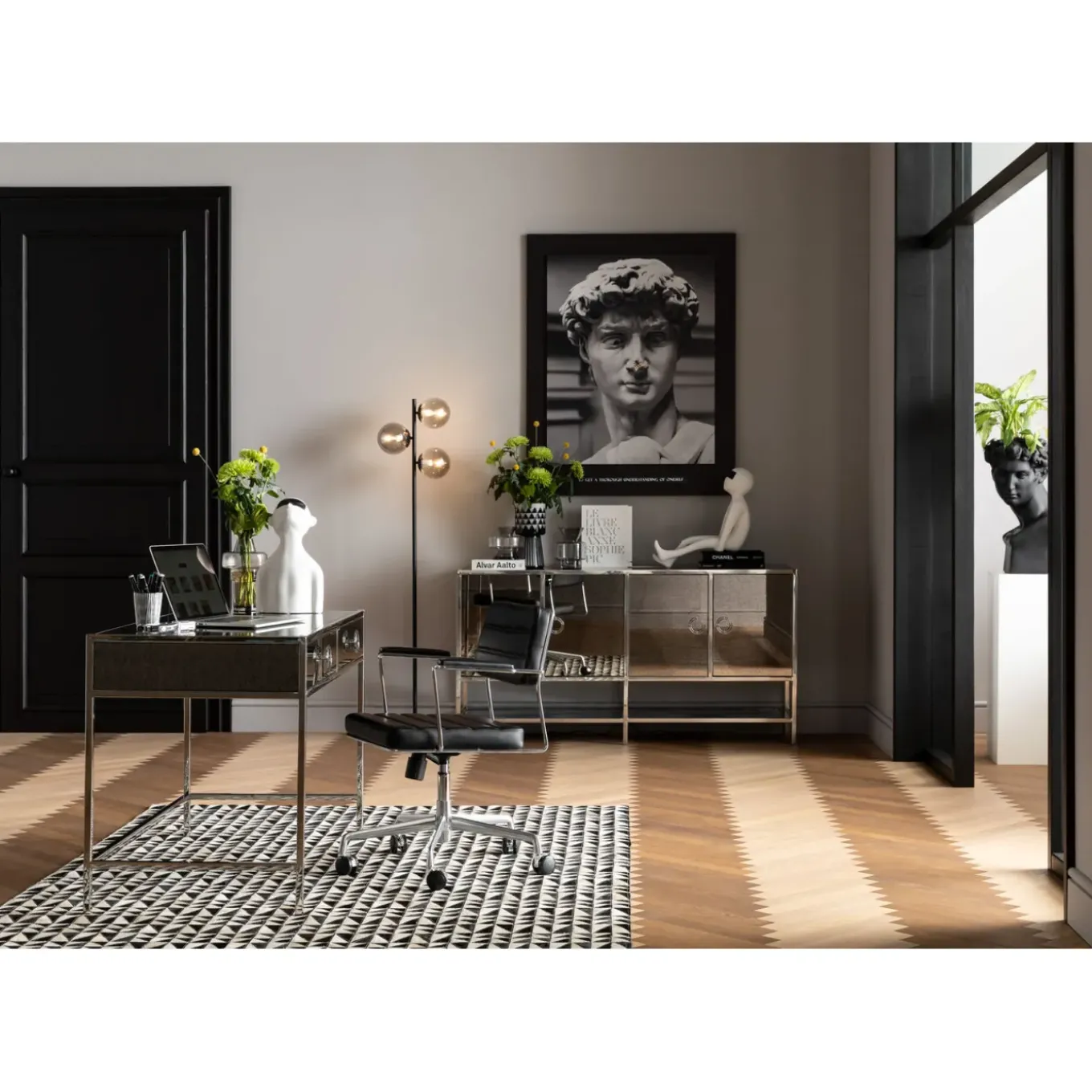 Chaise De Bureau Pivotante Dottore Noir