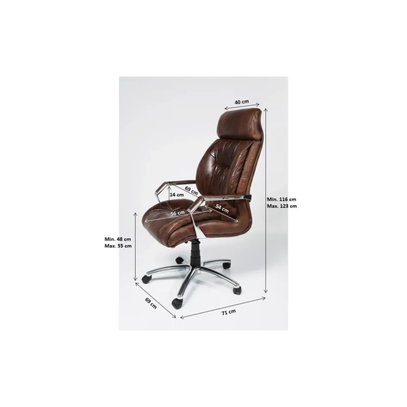 Chaise De Bureau Pivotante Cigar Lounge