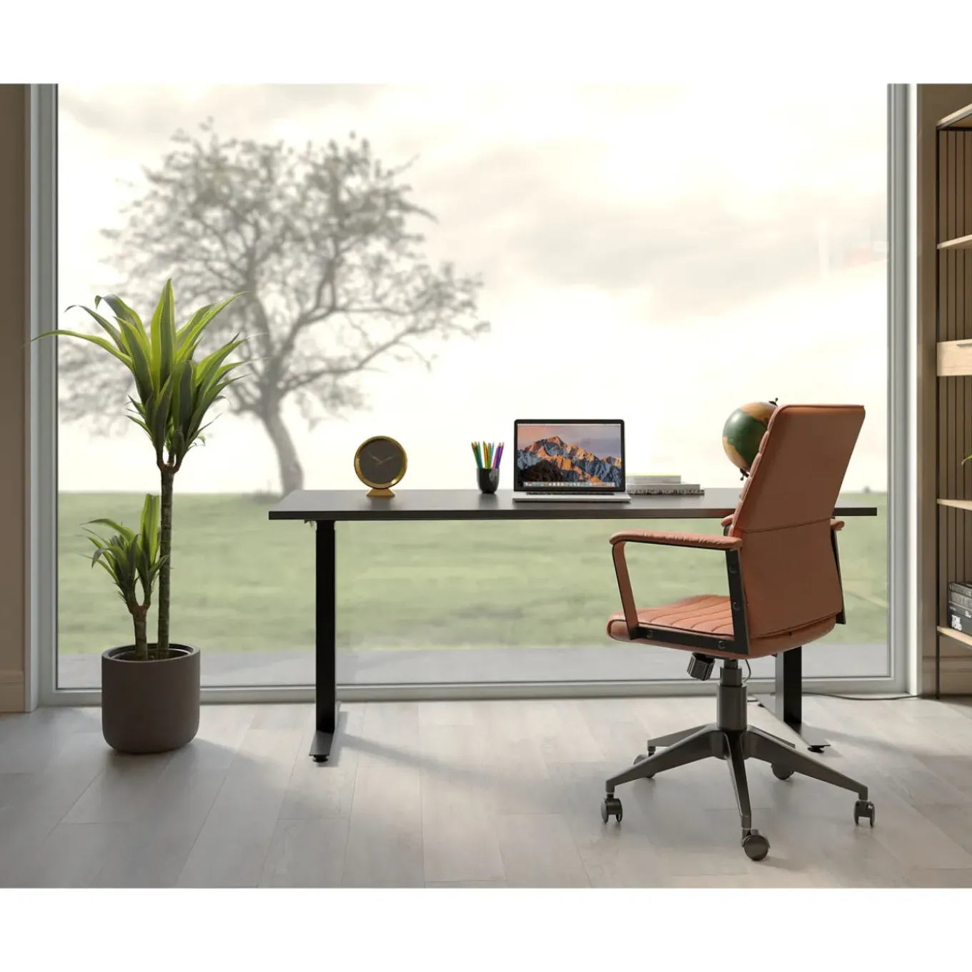 Chaise De Bureau Pivotante Labora Marron