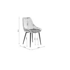 Chaise East Side Gris