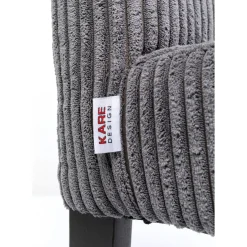 Chaise Econo Velours Cotele Gris
