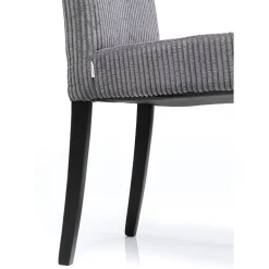 Chaise Econo Velours Cotele Gris