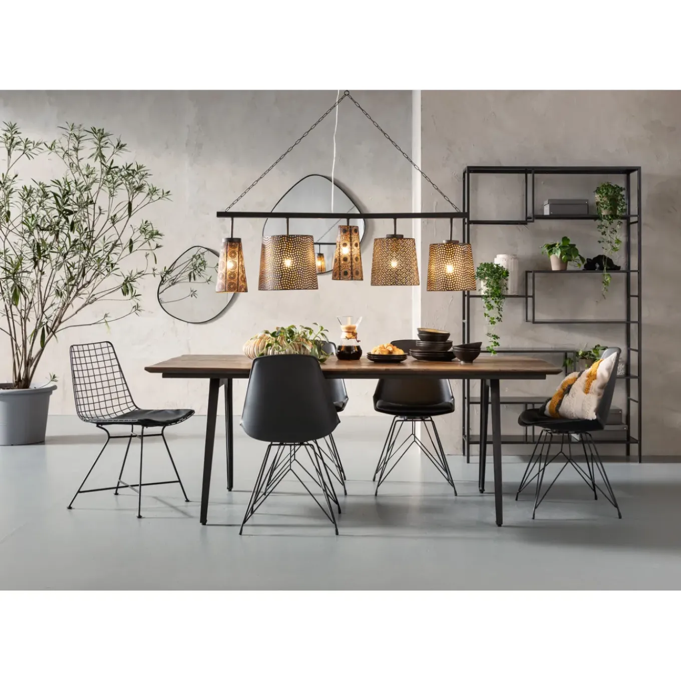 Chaise Grid Noir