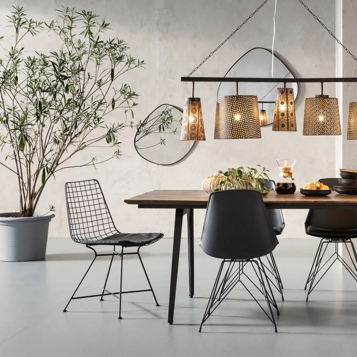 Chaise Grid Noir