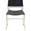 Chaise Hugo Noir/Dore