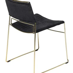 Chaise Hugo Noir/Dore