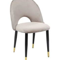 Chaise Iris Velours Beige