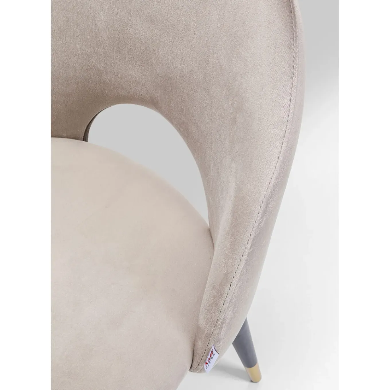 Chaise Iris Velours Beige