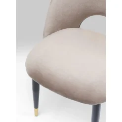Chaise Iris Velours Beige