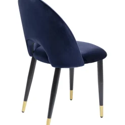 Chaise Iris Velours Bleu (2/Set)