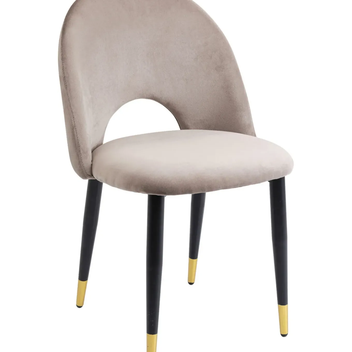 Chaise Iris Velours Taupe (2/Set)