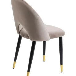 Chaise Iris Velours Taupe (2/Set)