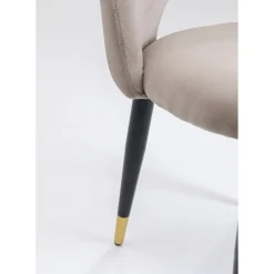 Chaise Iris Velours Taupe (2/Set)