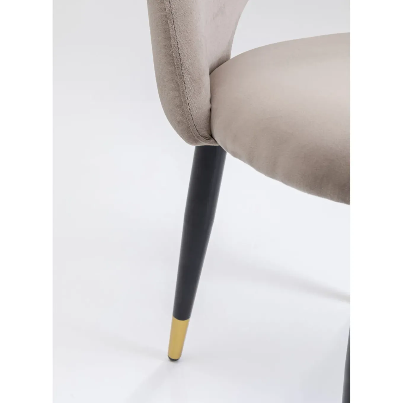 Chaise Iris Velours Taupe (2/Set)