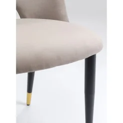 Chaise Iris Velours Taupe (2/Set)