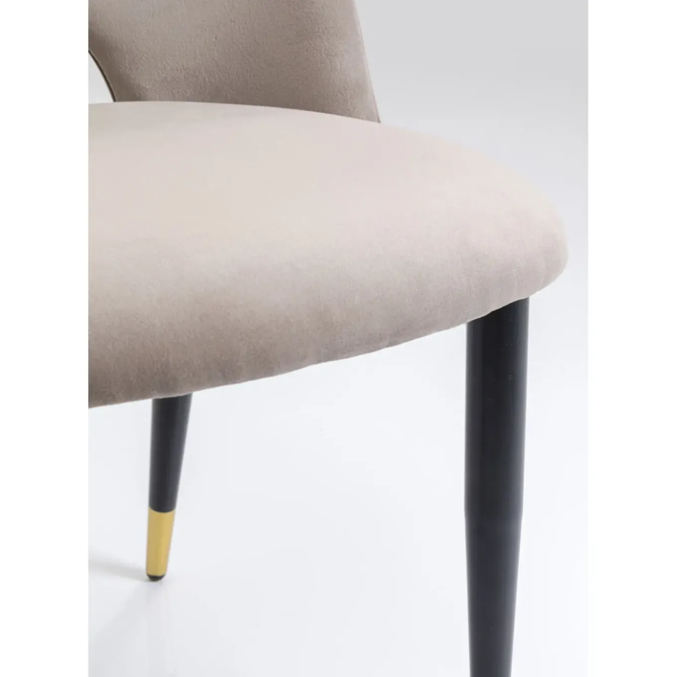 Chaise Iris Velours Taupe (2/Set)