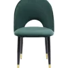 Chaise Iris Velours Vert