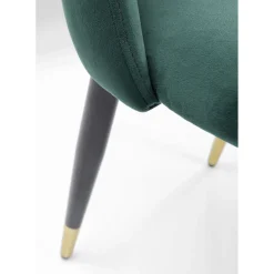 Chaise Iris Velours Vert