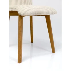 Chaise Lara Velours Cotele Creme