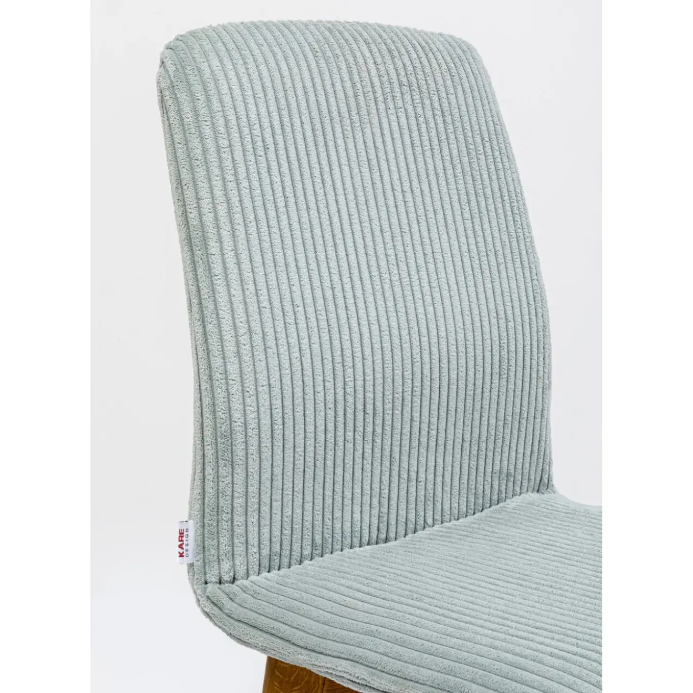 Chaise Lara Velours Cotele Bleu