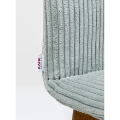 Chaise Lara Velours Cotele Bleu