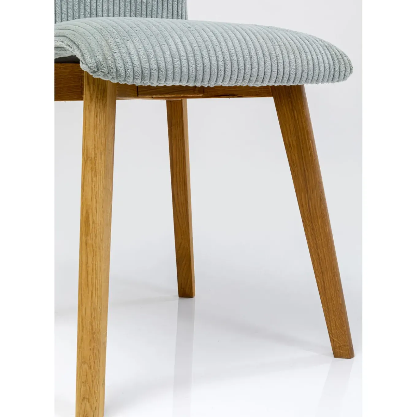 Chaise Lara Velours Cotele Bleu