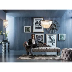 Chaise Longue Desire Gris Argente